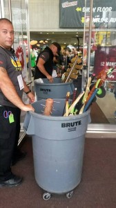 As you can see, NYCC is FULLY enforcing the weapons policy.